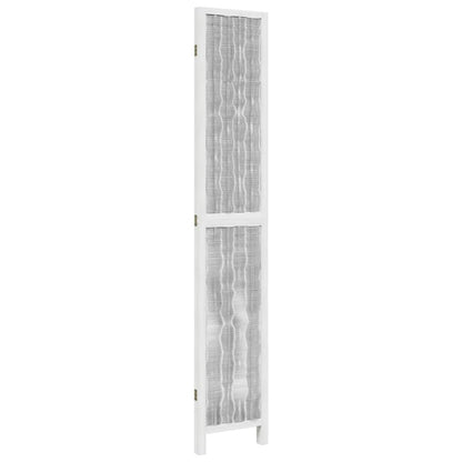 Kamerscherm met 3 panelen massief paulowniahout wit