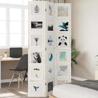 Kamerscherm 3 panelen massief Paulowniahout wit