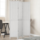 Kamerscherm 3 panelen massief paulowniahout wit