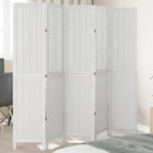 Kamerscherm 5 panelen massief paulowniahout wit