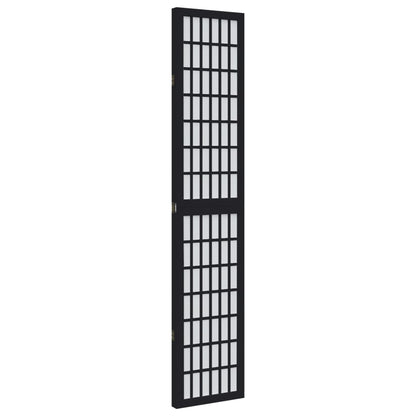 Kamerscherm met 3 panelen massief paulowniahout zwart