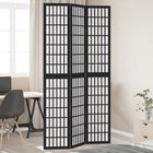 Kamerscherm 3 panelen massief paulowniahout zwart 105-110x220 cm