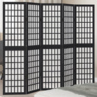 Kamerscherm 5 panelen massief paulowniahout zwart