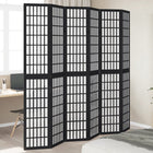 Kamerscherm 6 panelen massief paulowniahout zwart