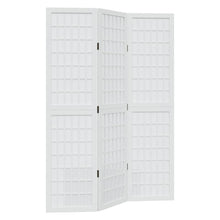 Kamerscherm Met 3 Panelen Massief Paulowniahout Wit