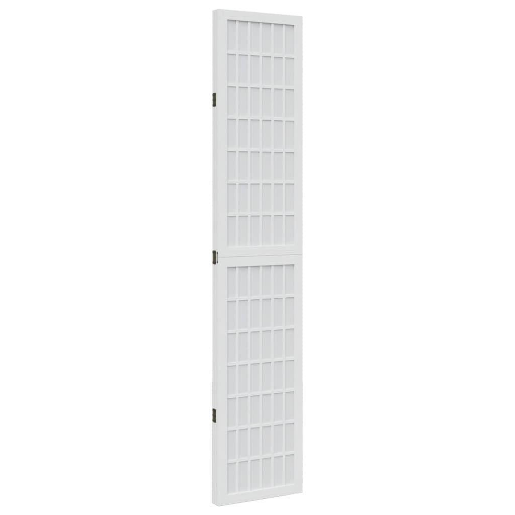 Kamerscherm Met 3 Panelen Massief Paulowniahout Wit