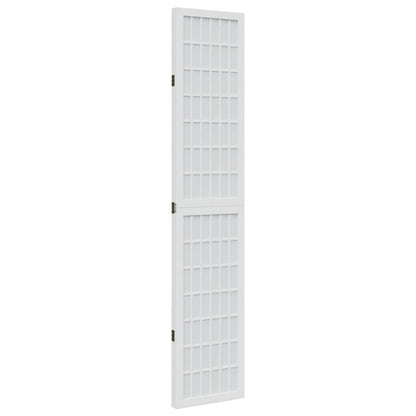 Kamerscherm Met 3 Panelen Massief Paulowniahout Wit