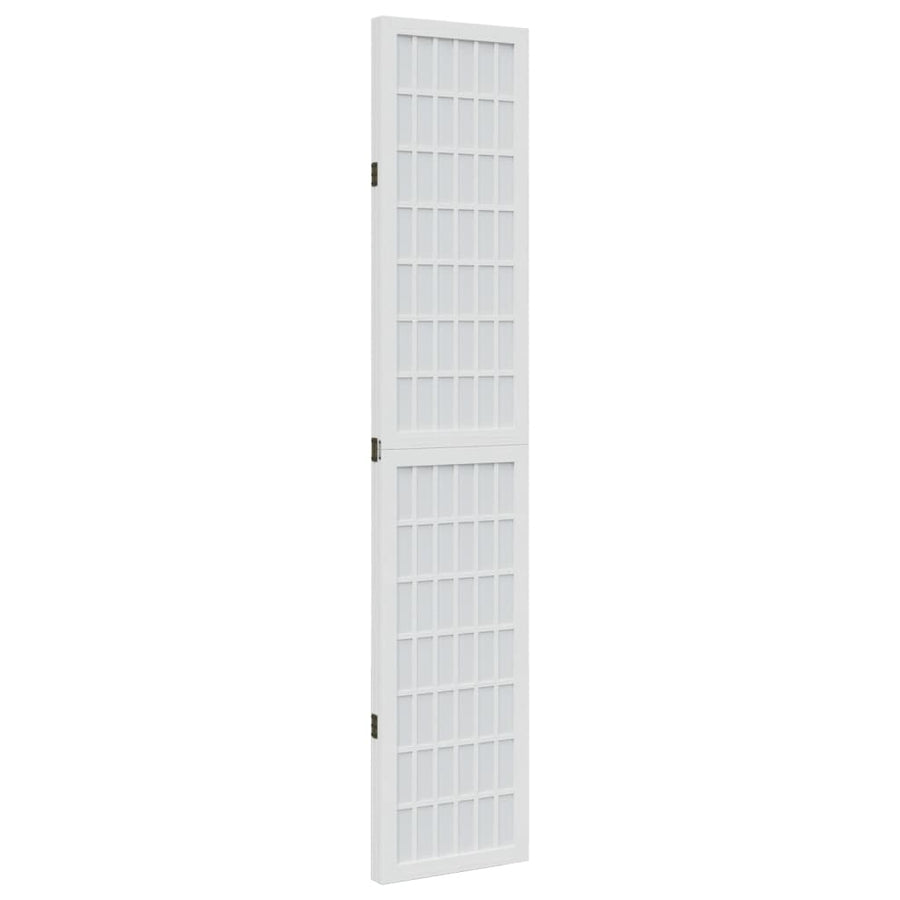 Kamerscherm Met 3 Panelen Massief Paulowniahout Wit
