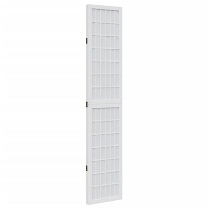 Kamerscherm met 3 panelen massief paulowniahout wit