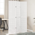 Kamerscherm 3 panelen massief paulowniahout wit