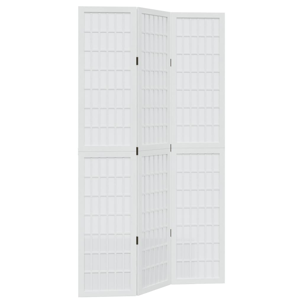 Kamerscherm Met 3 Panelen Massief Paulowniahout Wit 40 x 200 cm