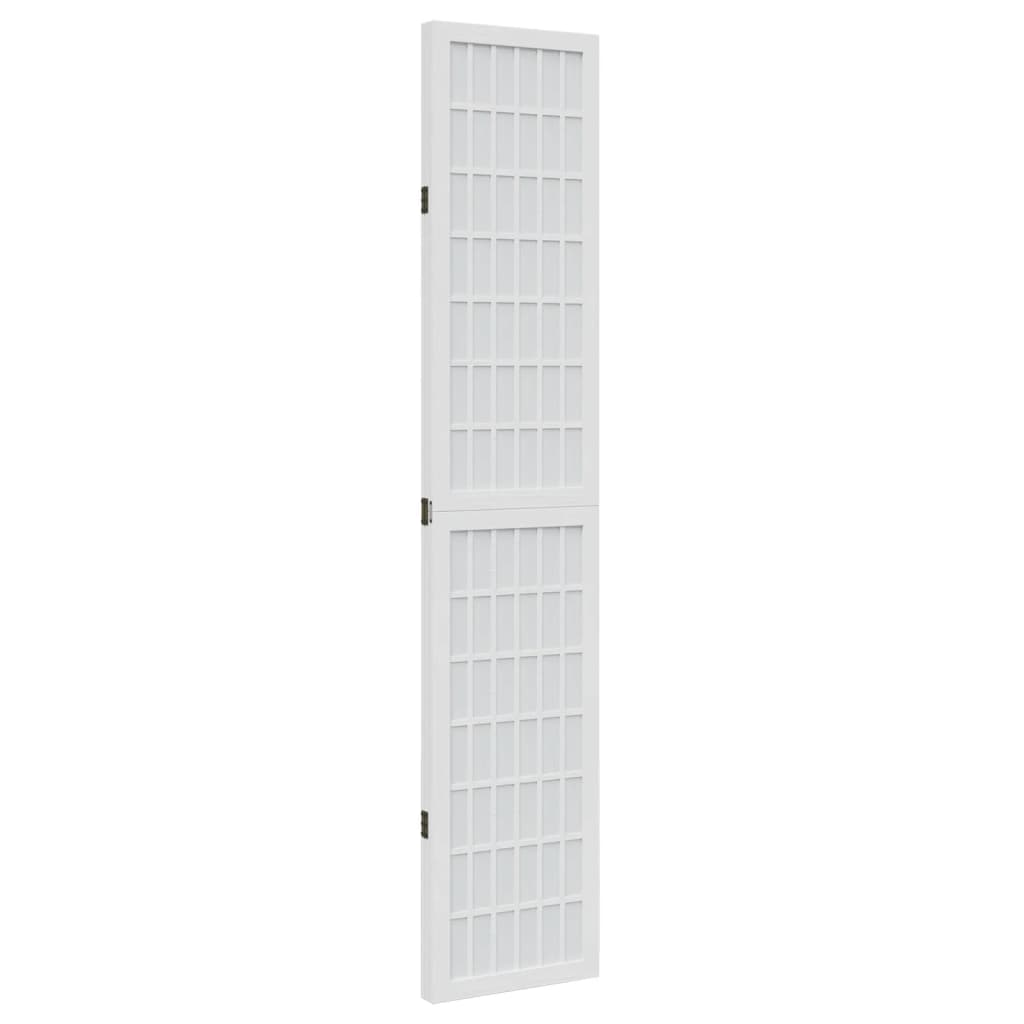 Kamerscherm Met 3 Panelen Massief Paulowniahout Wit 40 x 200 cm