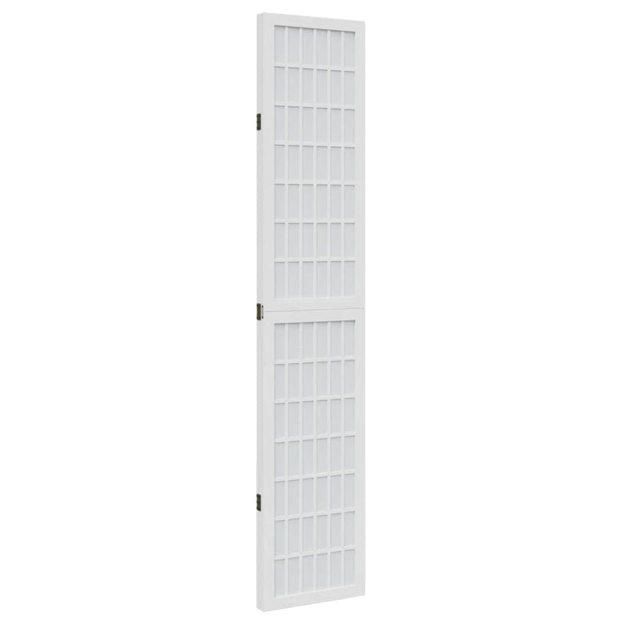 Kamerscherm met 3 panelen massief paulowniahout wit