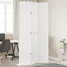 Kamerscherm 3 panelen massief paulowniahout wit