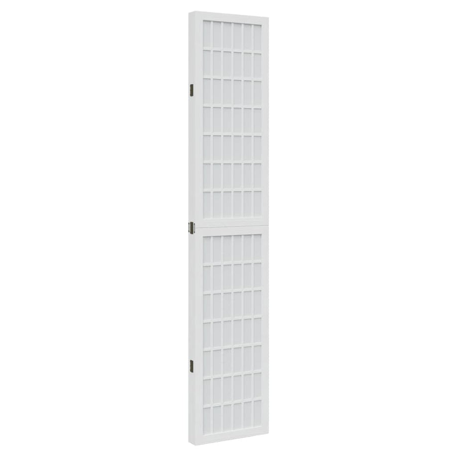 Kamerscherm Met 4 Panelen Massief Paulowniahout Wit
