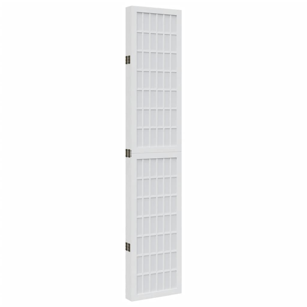 Kamerscherm Met 5 Panelen Massief Paulowniahout Wit 40 x 200 cm