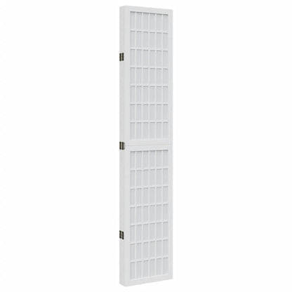 Kamerscherm Met 5 Panelen Massief Paulowniahout Wit 40 x 200 cm