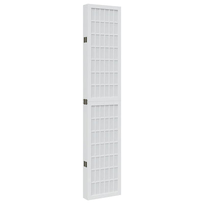 Kamerscherm Met 6 Panelen Massief Paulowniahout Wit 40 x 200 cm