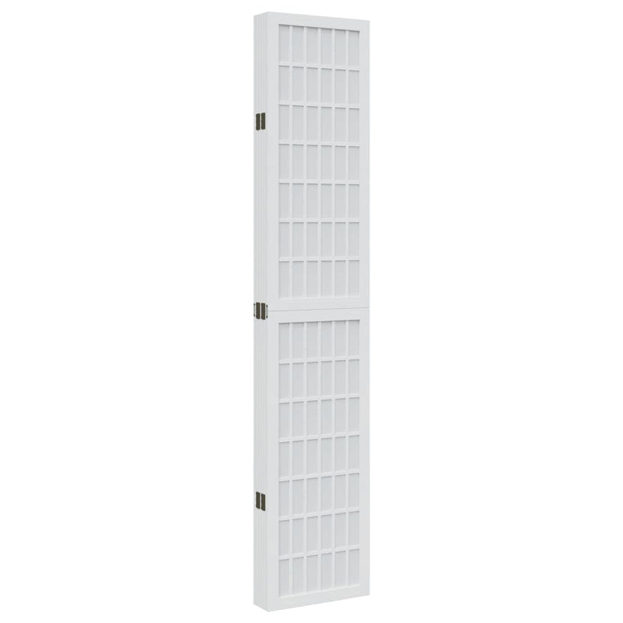 Kamerscherm Met 6 Panelen Massief Paulowniahout Wit 40 x 200 cm