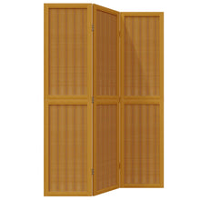 Kamerscherm met 3 panelen massief paulowniahout bruin