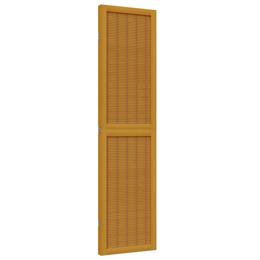 Kamerscherm met 3 panelen massief paulowniahout bruin