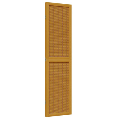 Kamerscherm met 3 panelen massief paulowniahout bruin