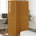 3-Panel Room Divider Solid Paulownia Wood Brown