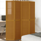 Kamerscherm 4 panelen massief paulowniahout bruin