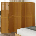 Kamerscherm 6 panelen massief paulowniahout bruin