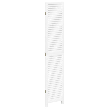 Kamerscherm met 3 panelen massief paulowniahout wit