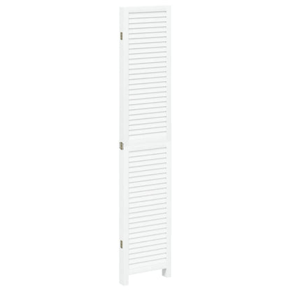 Kamerscherm Met 4 Panelen Massief Paulowniahout Wit