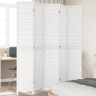 Kamerscherm 5 panelen massief paulowniahout wit