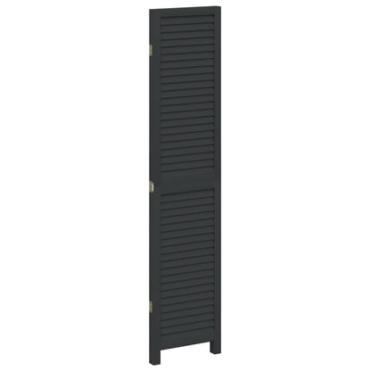 Kamerscherm Met 3 Panelen Massief Paulowniahout Zwart Blauw
