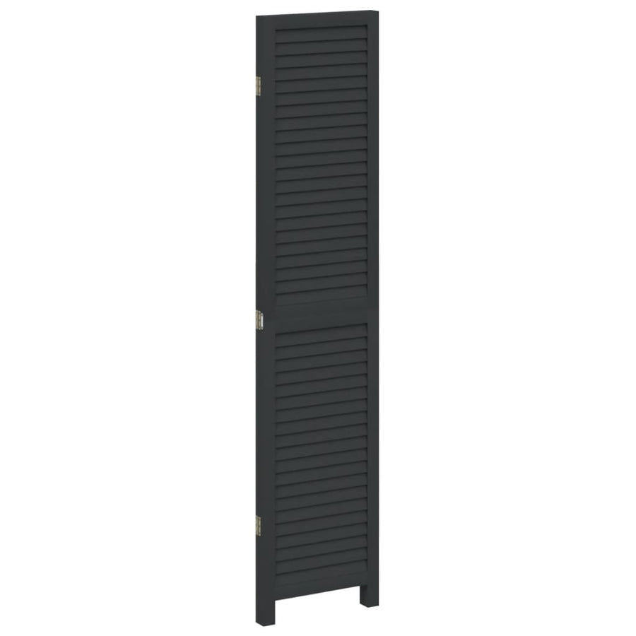Kamerscherm Met 3 Panelen Massief Paulowniahout Zwart Blauw