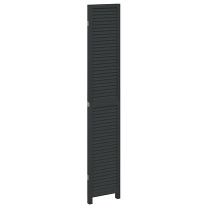 Kamerscherm Met 3 Panelen Massief Paulowniahout Zwart