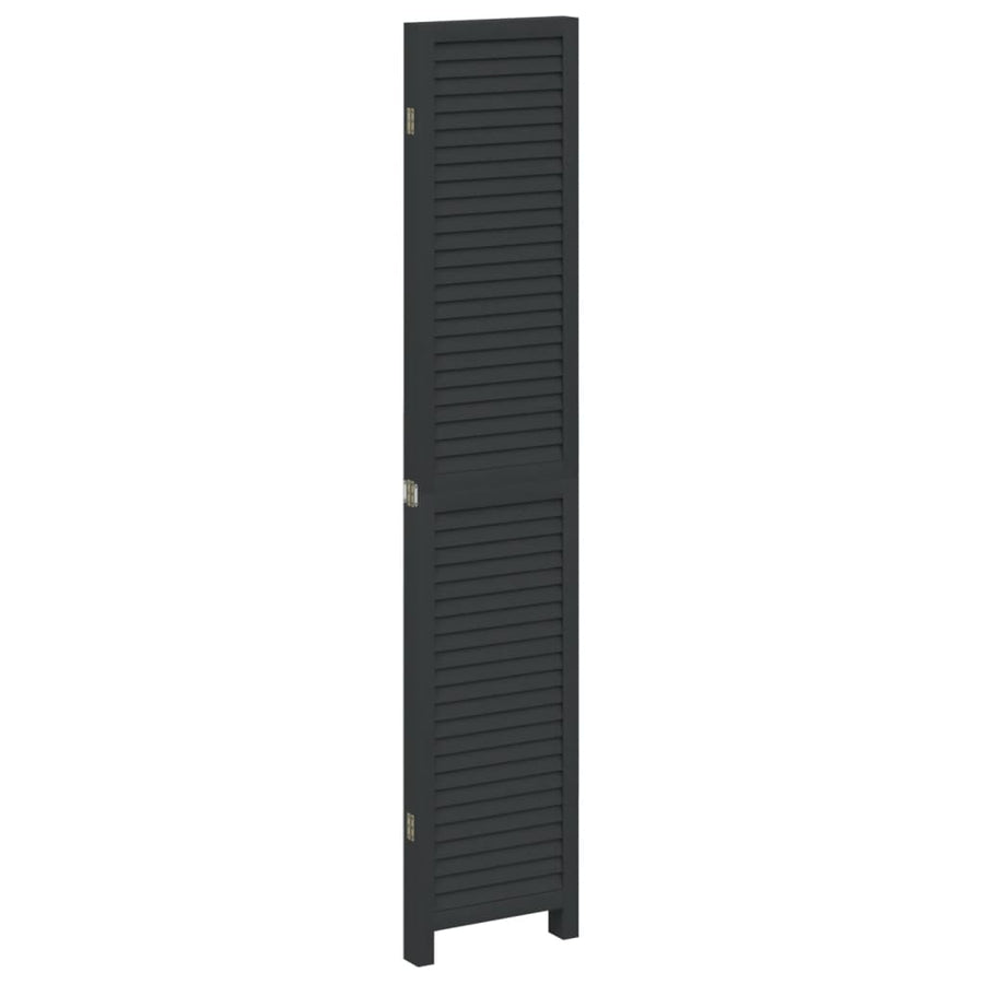 Kamerscherm Met 4 Panelen Massief Paulowniahout Zwart Groen
