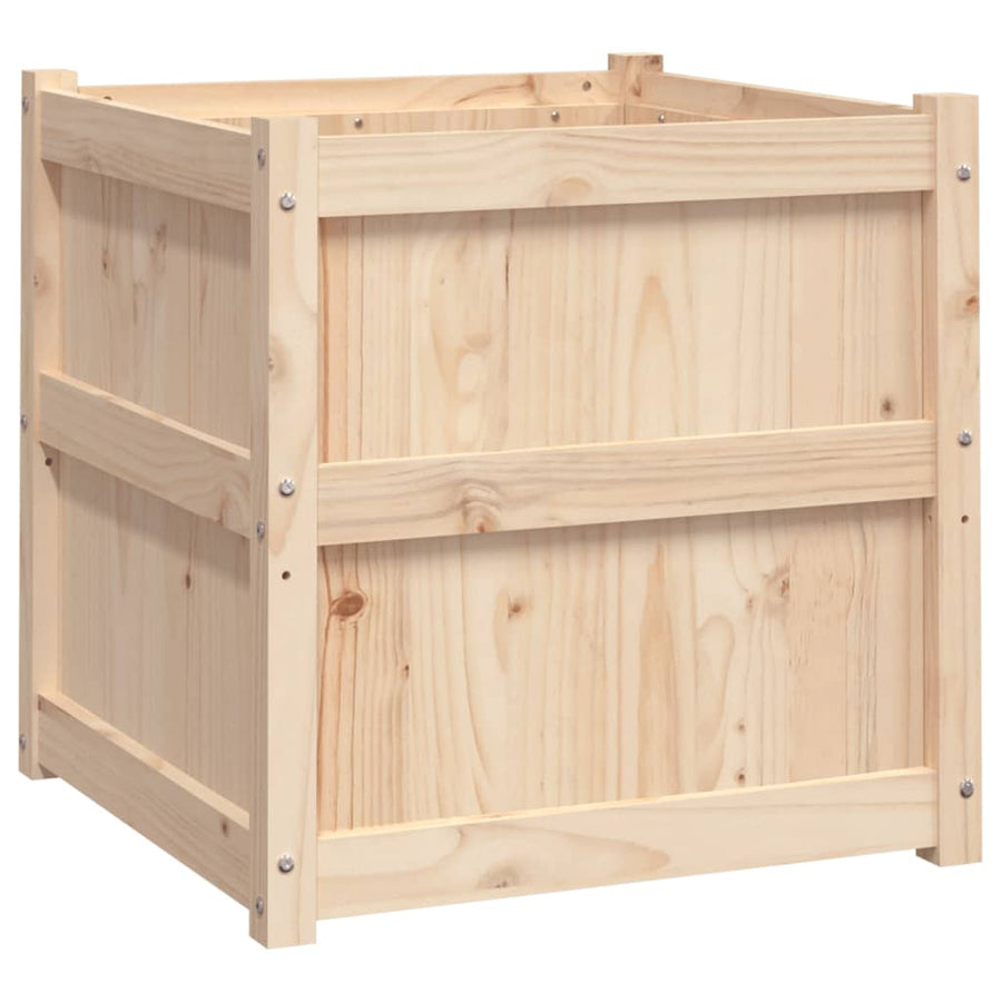 Plantenbak 60X60X60 Cm Massief Grenenhout 1 Natuurlijk grenenhout