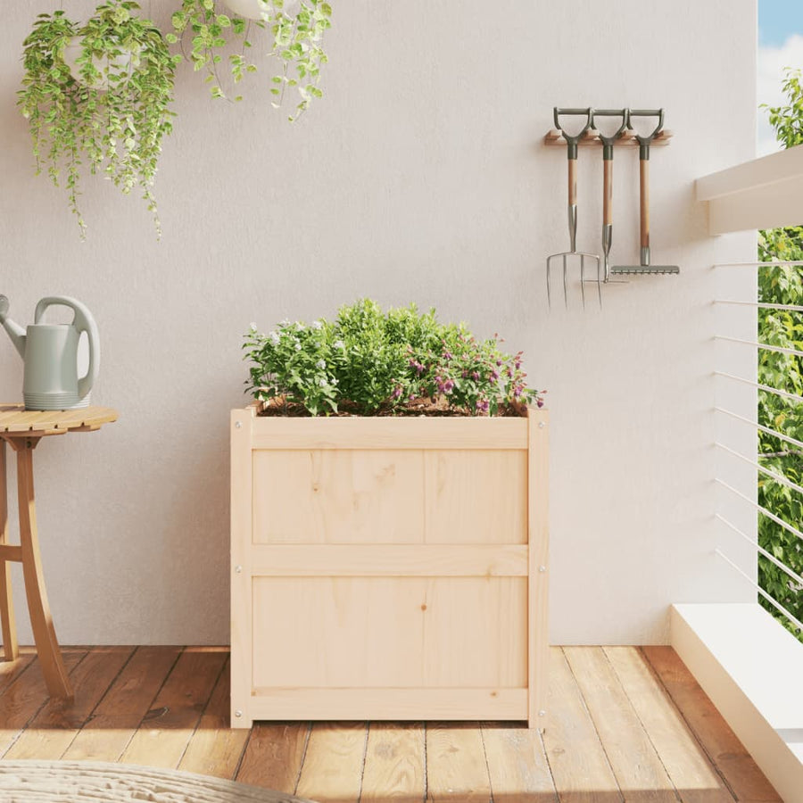 Plantenbak 60X60X60 Cm Massief Grenenhout 1 Natuurlijk grenenhout