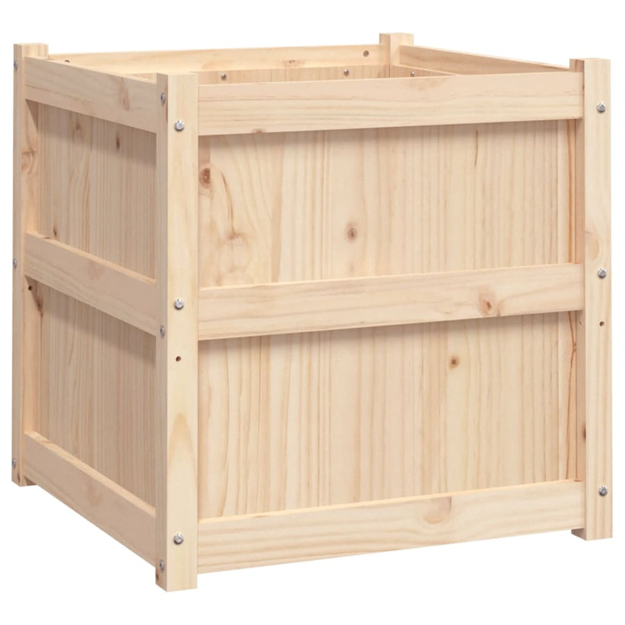 Plantenbak 60X60X60 Cm Massief Grenenhout 1 Natuurlijk grenenhout
