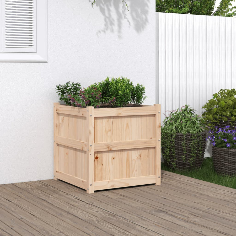 Plantenbak 60X60X60 Cm Massief Grenenhout 1 Natuurlijk grenenhout