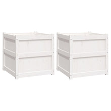 Plantenbakken Cm Massief Grenenhout Wit 2 Wit grenenhout