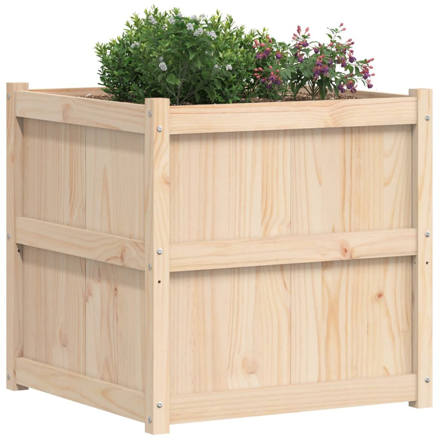 Plantenbak 70X70X70 Cm Massief Grenenhout Natuurlijk grenenhout