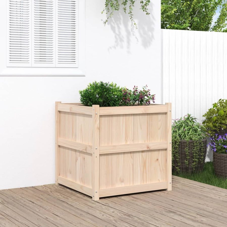 Plantenbak 70X70X70 Cm Massief Grenenhout Natuurlijk grenenhout