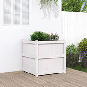 Planter 70x70x70 cm solid pine white