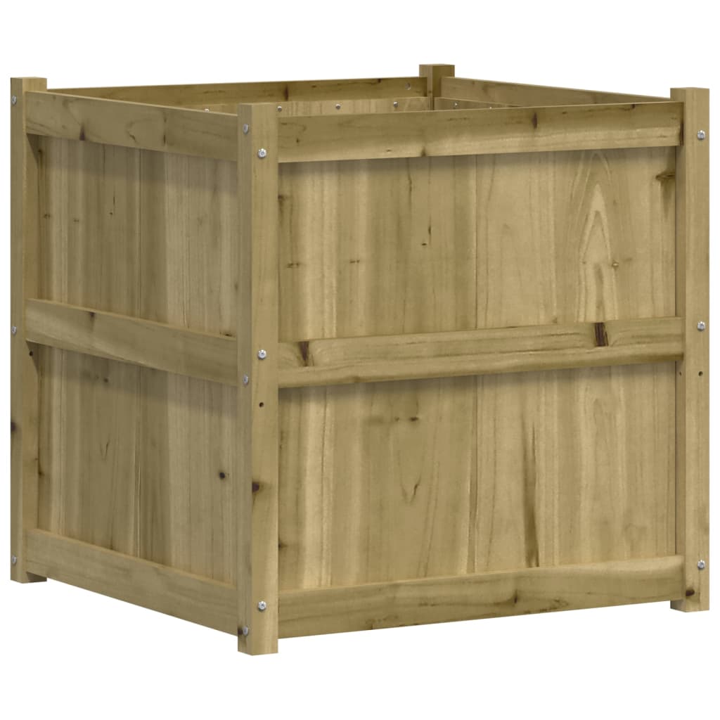 Plantenbak 70X70X70 Cm Geïmpregneerd Grenenhout Naturel geïmpregneerd