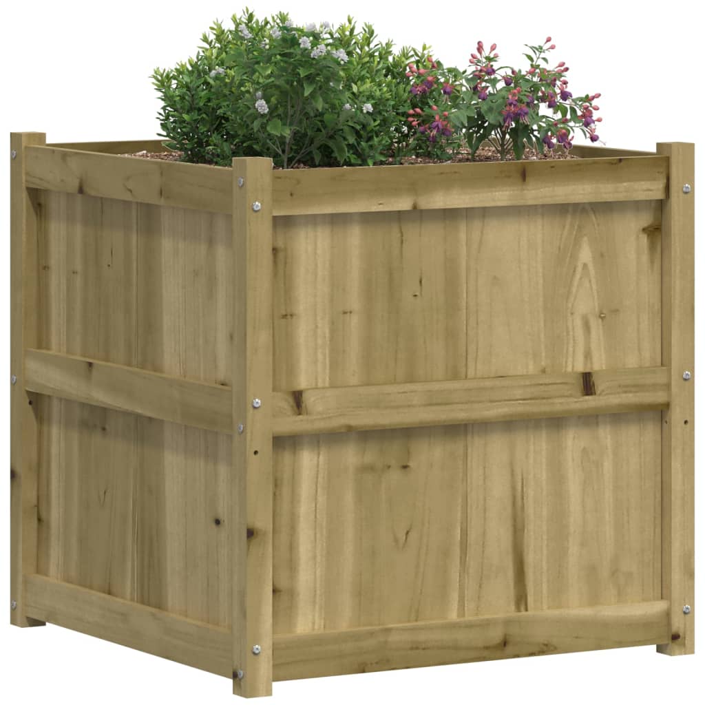 Plantenbak 70X70X70 Cm Geïmpregneerd Grenenhout Naturel geïmpregneerd