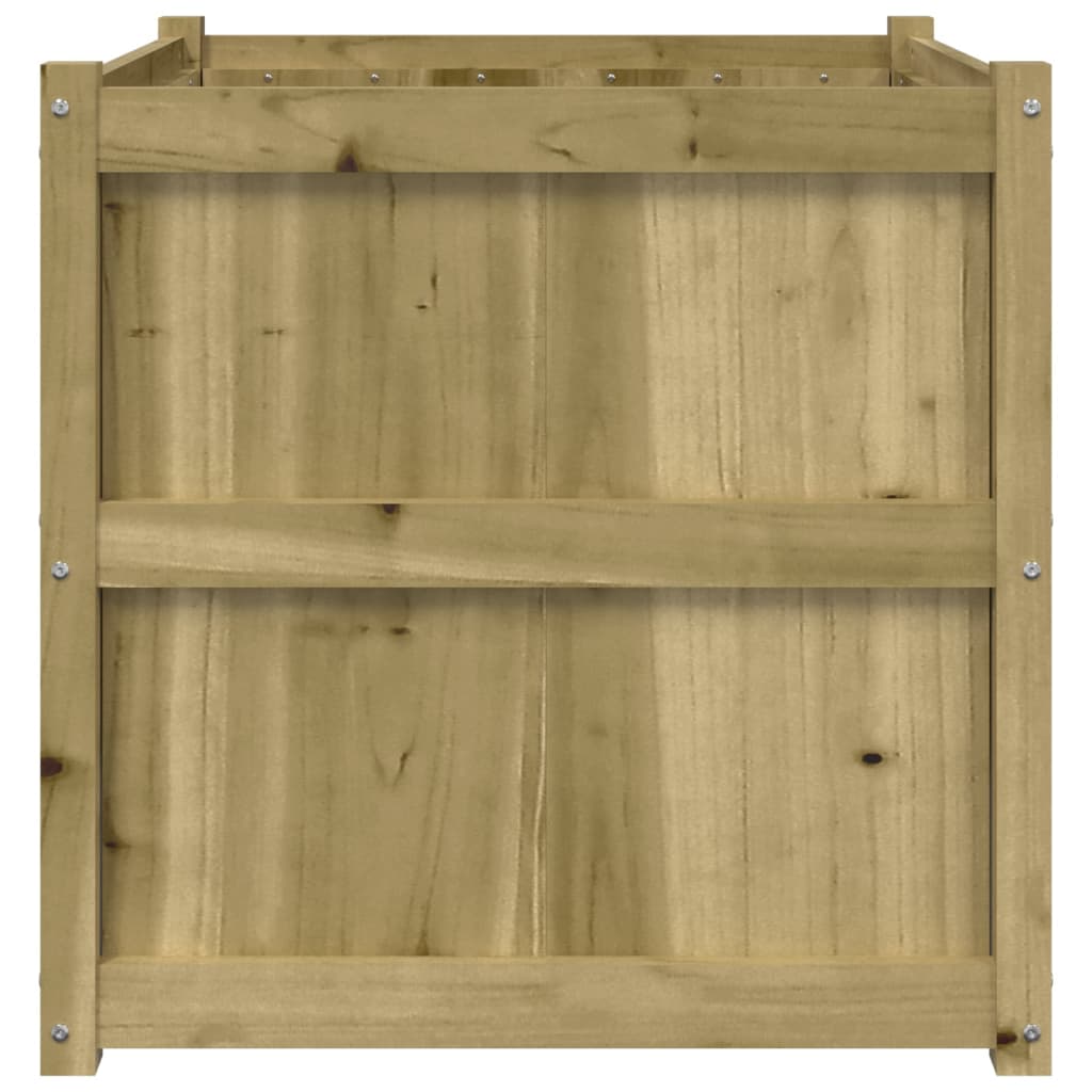 Plantenbak 70X70X70 Cm Geïmpregneerd Grenenhout Naturel geïmpregneerd