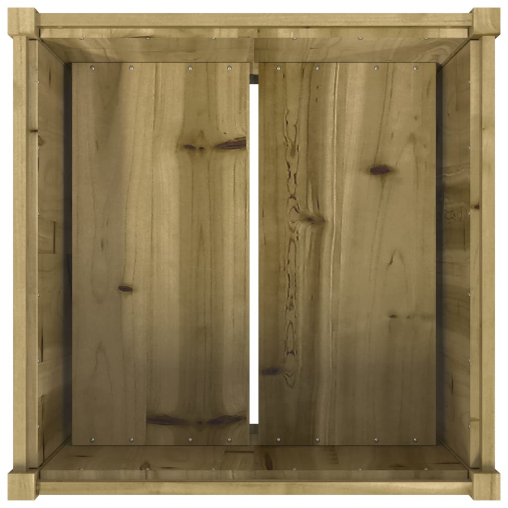 Plantenbak 70X70X70 Cm Geïmpregneerd Grenenhout Naturel geïmpregneerd