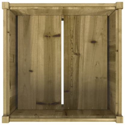 Plantenbak 70X70X70 Cm Geïmpregneerd Grenenhout Naturel geïmpregneerd