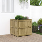 Planter 70x70x70 cm Impregnated Pine Natural Impregnated